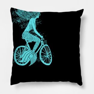 Mermaid on a Bike Pillow