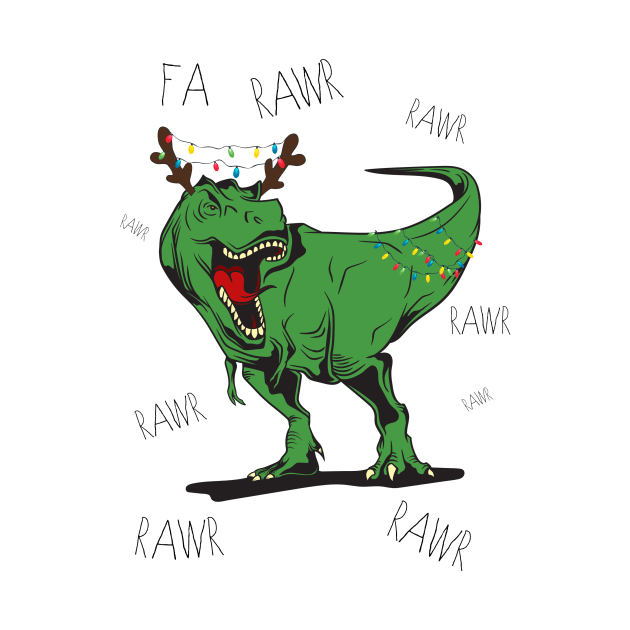 Xmas T-Rex by RainbowAndJackson