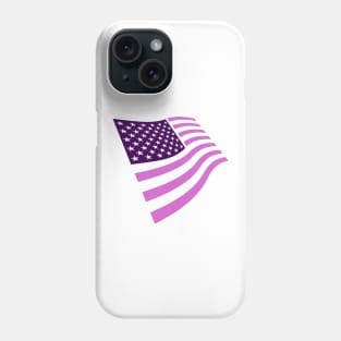 USA Pink and Purple Stylized American Flag July 4th Patriotic Phone Case