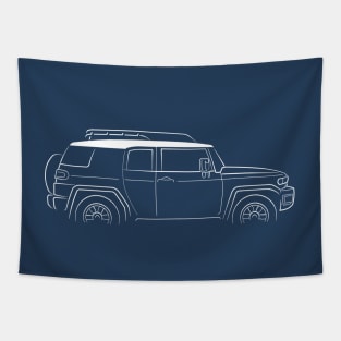 Toyota FJ Cruiser - Profile stencil, white Tapestry