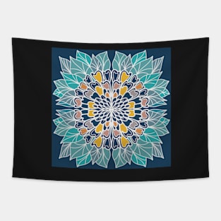 Symmetrical Colorful Flower Design 2 Tapestry