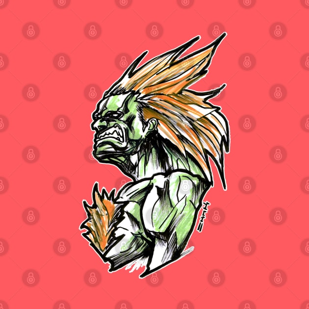 Blanka Street Fighter by sketchnkustom