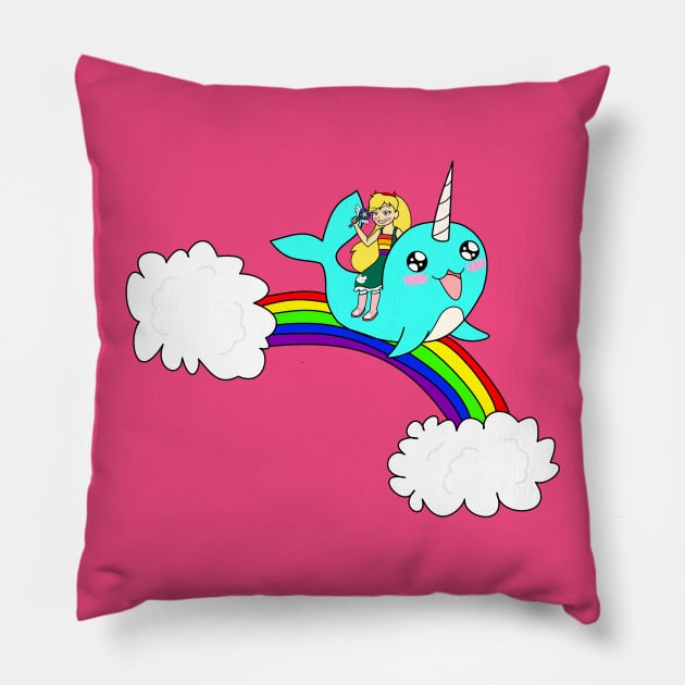 Star Butterfly: Rainbow Slide Pillow by LunaHarker