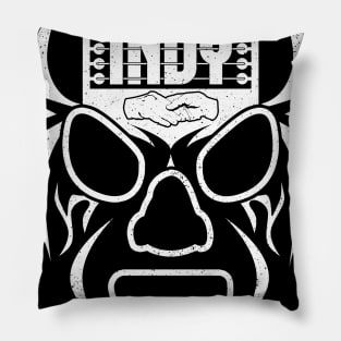 Indy Lucha (white mask) Pillow