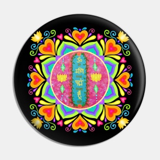 Om Mani Padme Hum Mandala Pin