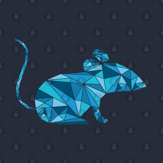 Animal mouse geometrical by Origami Fashion