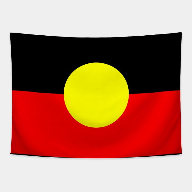 Australian Aboriginal Flag Tapestry by valentinahramov