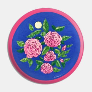 Moonlit Roses Pin