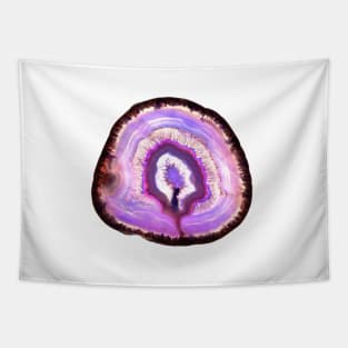 Purple agate mineral cross section Tapestry