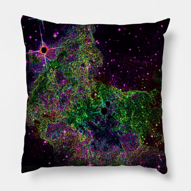 Black Panther Art - Glowing Edges 389 Pillow by The Black Panther