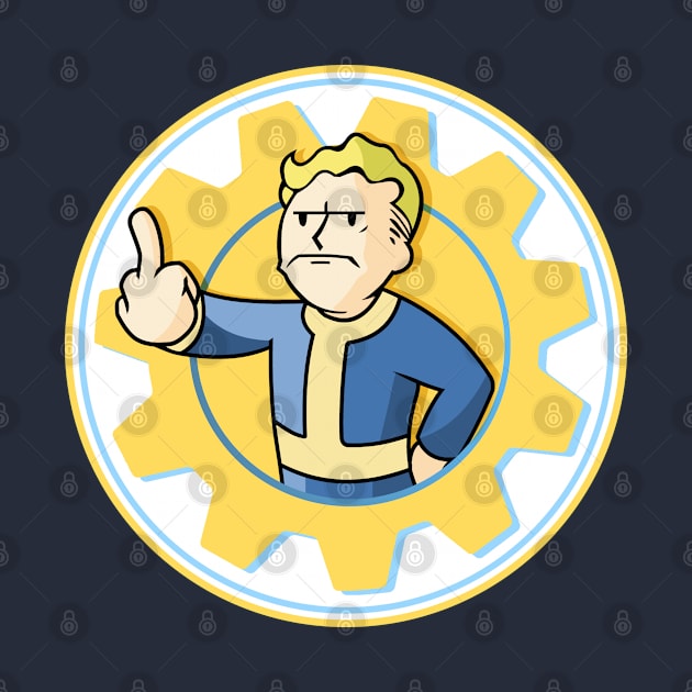 Vault Boy Fallout - Flip You Off Sticker by Isbaeolen 