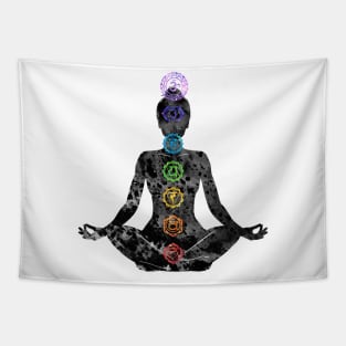 Meditating woman Tapestry