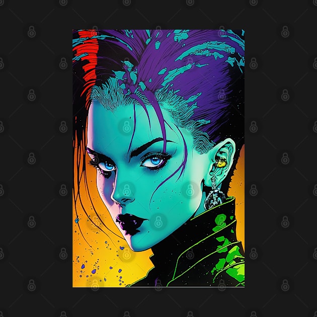 Goth girl pop art by obstinator