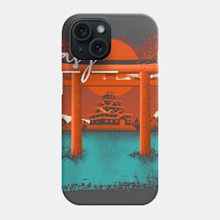 Japanese sunset in pacific ocean Phone Case