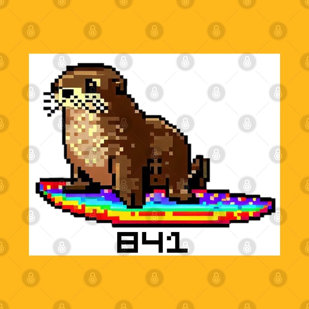 841 8-BIT Surfing Otter Sant Cruz by REDWOOD9