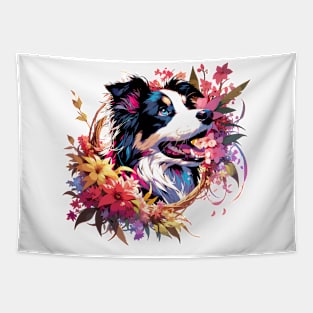 Border Collie Joyful Mothers Day Dog Mom Gift Tapestry