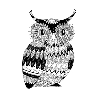 Black owl illustration T-Shirt