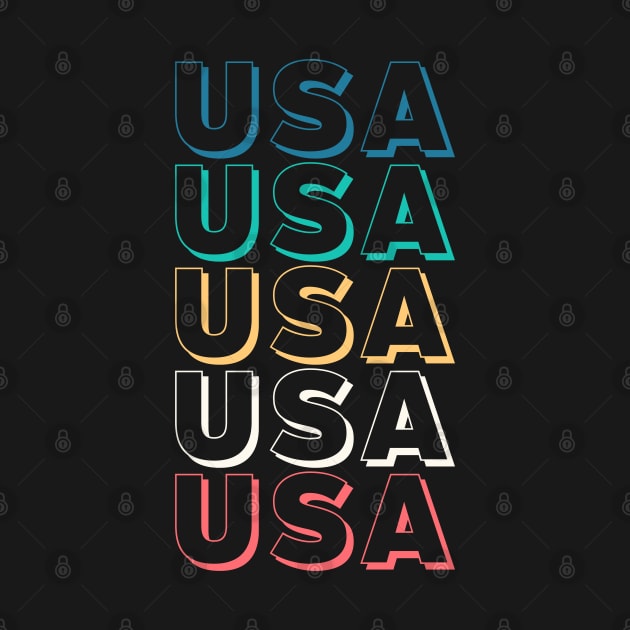 USA TRENDY ATHLETIC STYLE U.S.A INDEPENDENCE DAY 4TH JULY T by CoolFactorMerch