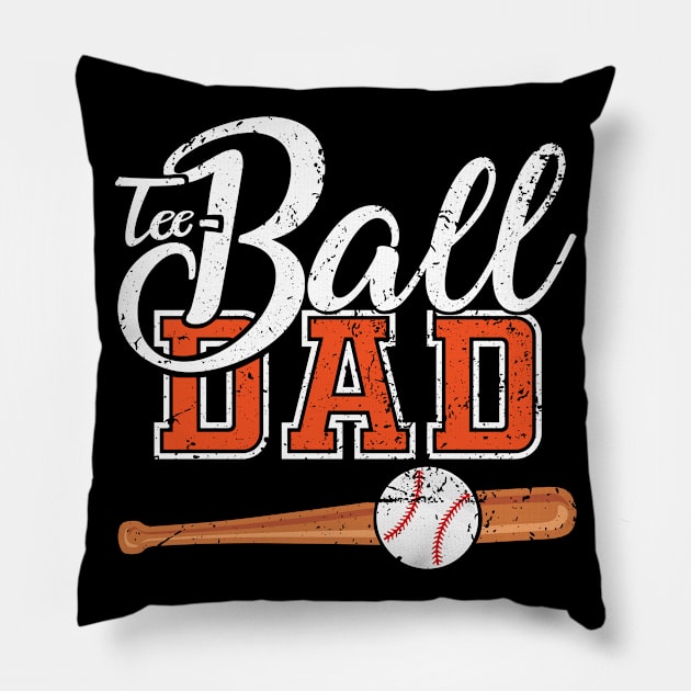 Teeball Dad - Funny Baseball - Father's Day 2021 Pillow by Charaf Eddine