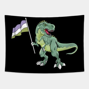 Funny Dinosaur Flag Genderqueer Pride LGBT Gift Tapestry