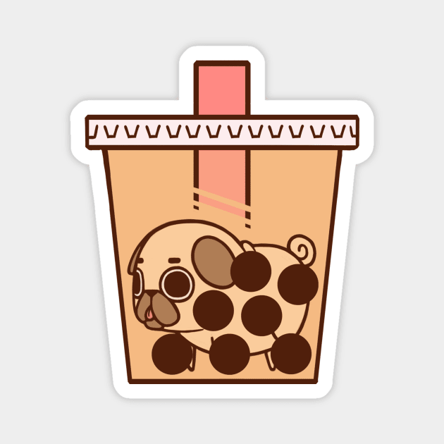 Bubble Tea Puglie Magnet by Puglie Pug 