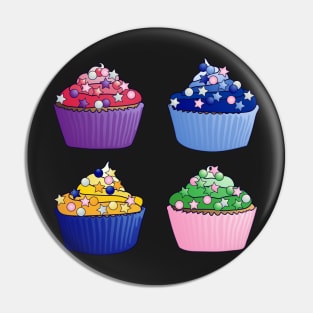 Inner Senshi Cupcakes Pattern Pin