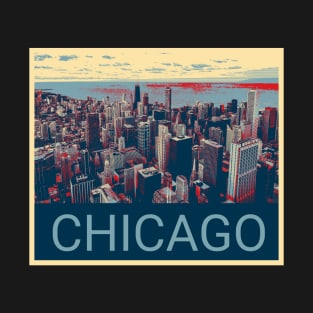 Chicago in Shepard Fairey style T-Shirt