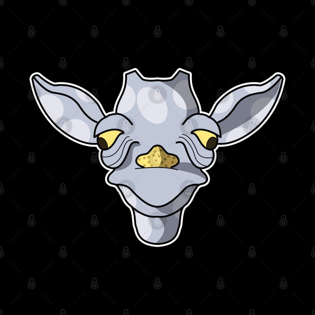 cute silver baby giraffe face by dwalikur