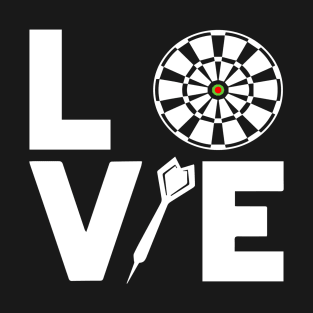 Darts Love Funny Dart Sport Quote Design T-Shirt