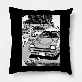 JDM Japanese Drift Racer Drifting Car Anime Manga Eurobeat Intensifies Aesthetic #12 Pillow