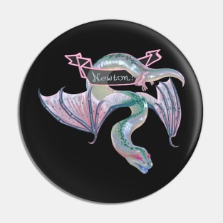 Newton the Flying Snake Bat Pin