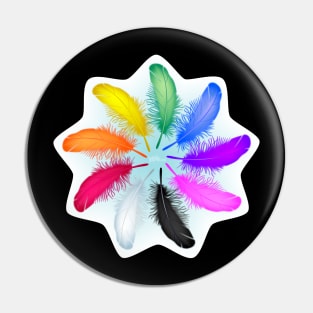 Feather Rainbow Pin
