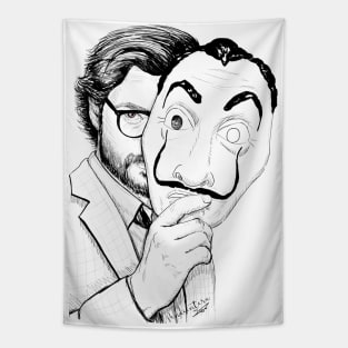 The Professor b&w Tapestry