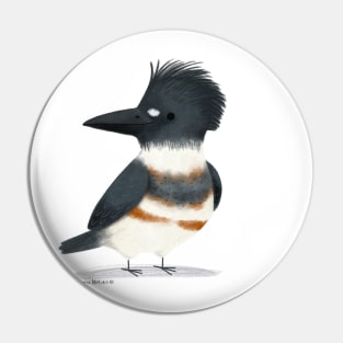 Belted Kingfisher Pin