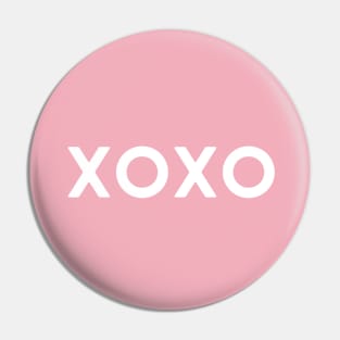 XOXO (pink & white) Pin