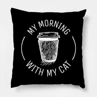 My morning coffee with my cat Pillow