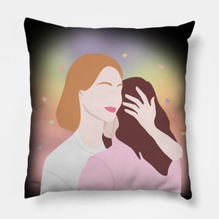 wlw lesbian lgbt queer pride aura Pillow