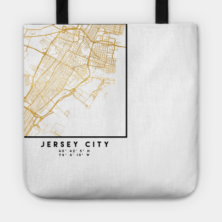 JERSEY CITY NEW JERSEY STREET MAP ART Tote