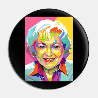 Betty White Paint Pin