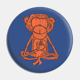 Cheeky Monkey, orange Pin