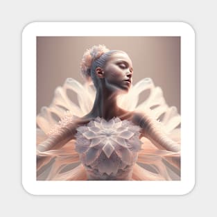 Portrait in Pastel Colors of A Fractal Ballerina Magnet