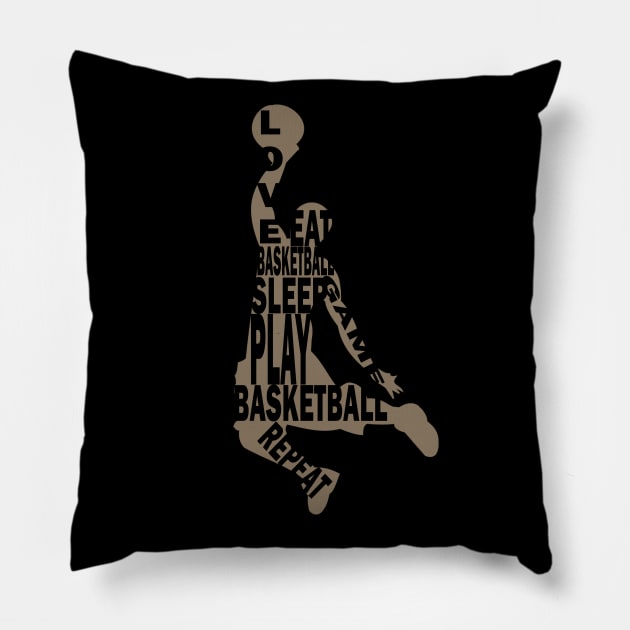 basketball player Pillow by omitay