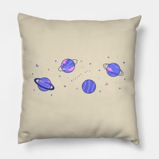 Planet You - Blue and Purple Universe Casual Logo Design Pillow