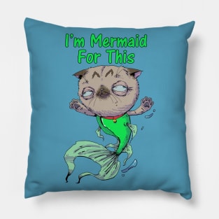 Cat as a Mermaid Siamese Cat fish Pillow
