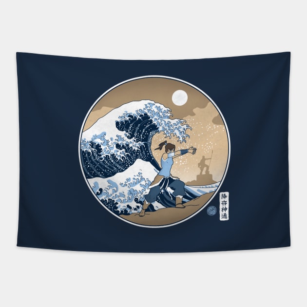 The Great Wave of Republic City Tapestry by adho1982