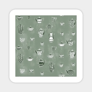 Sage Green Tea Party Magnet