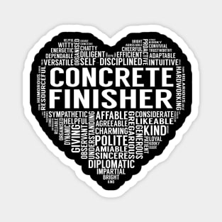 Concrete Finisher Heart Magnet