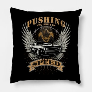 Pushing The Limits Of Speed Car and Dog Pillow