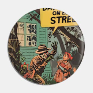 Daydream on Elm Street - A Funny Vintage Horror Movie Parody Pin