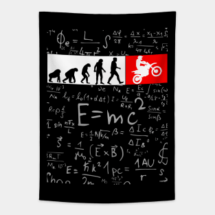 Human Evolution Motocross Tapestry